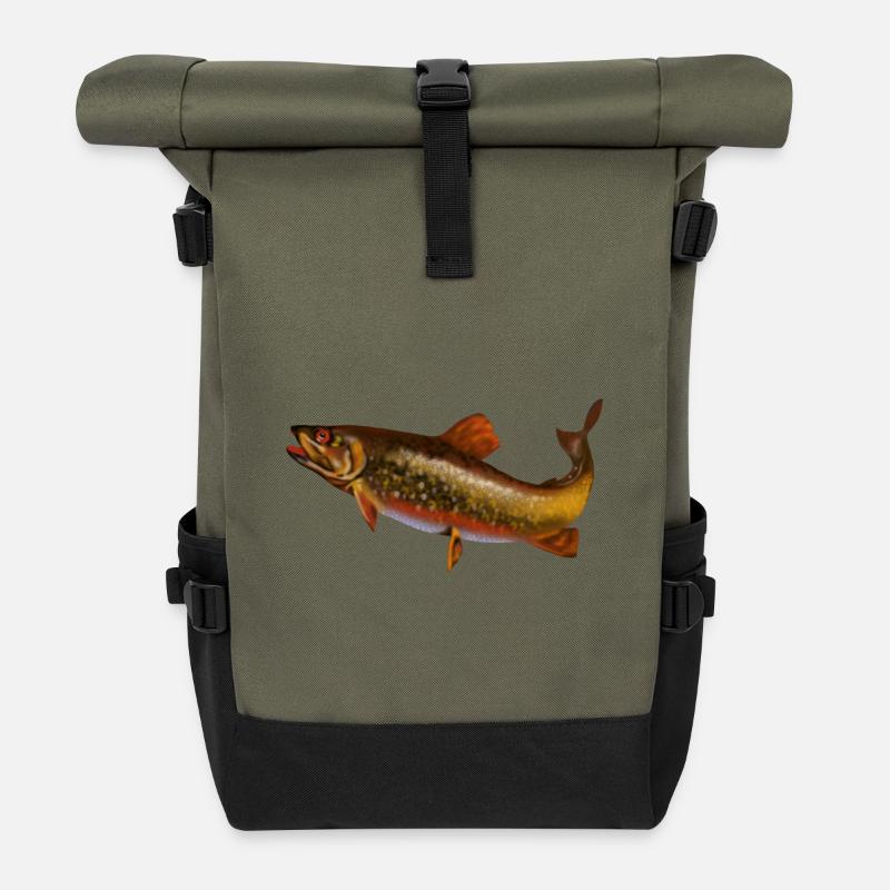 Fisch - Rolltop Rucksack - Olive/Schwarz