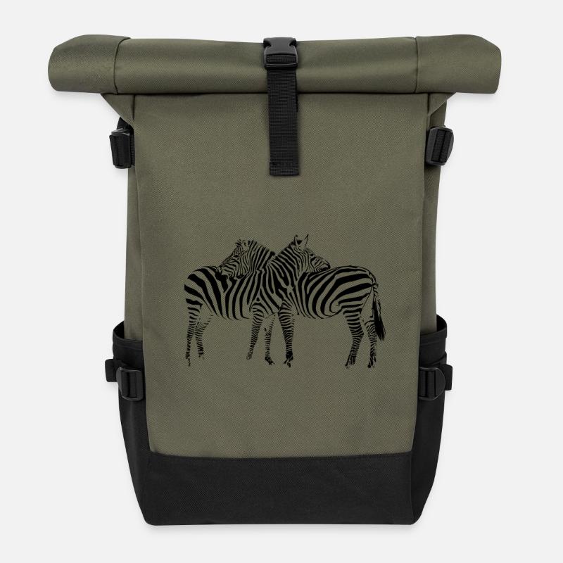Zebra - Rolltop Rucksack - Olive/Schwarz