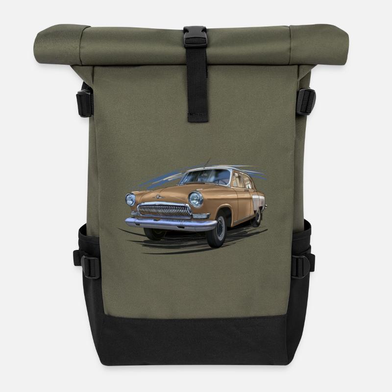 Wolga - Rolltop Rucksack - Olive/Schwarz