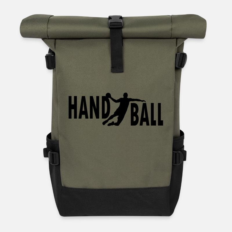 Joueur handball - Sac à dos roll top - olive/noir