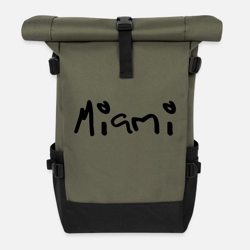 miami - Rolltop Rucksack - Olive/Schwarz