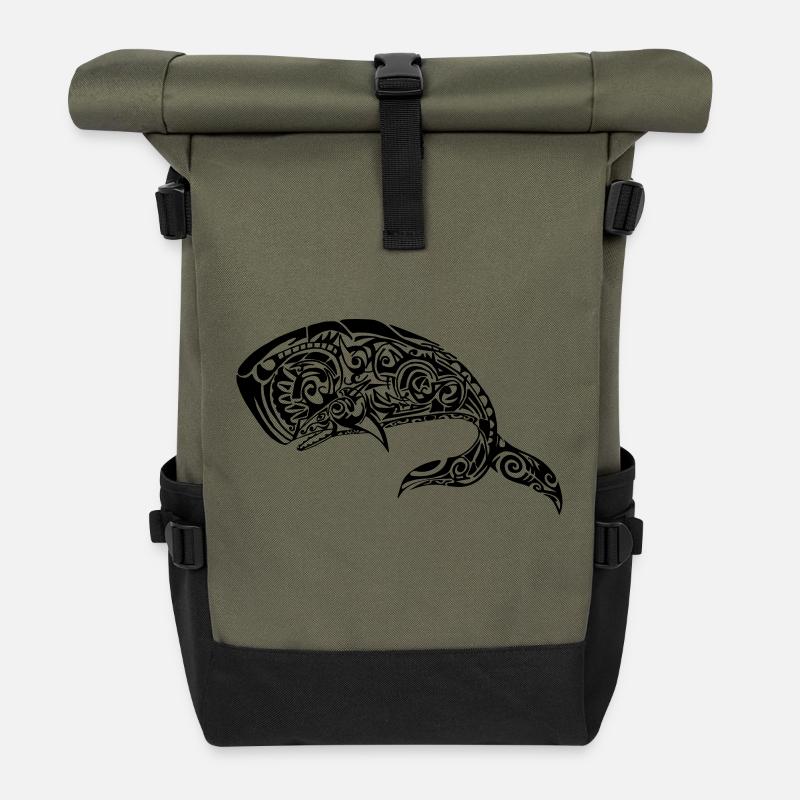 Dear Moby - Rolltop Rucksack - Olive/Schwarz