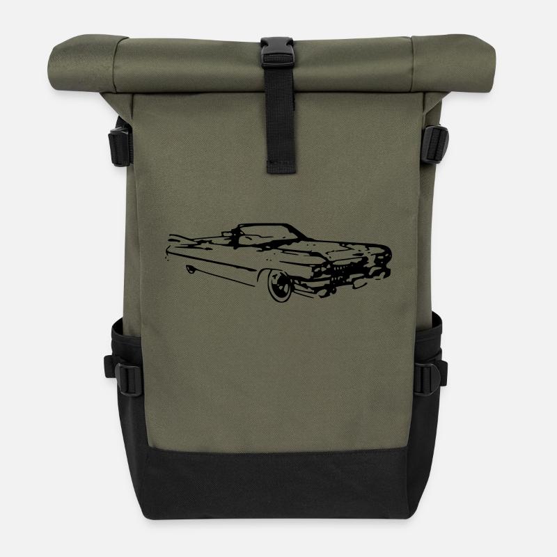 caddy - Roll Top Backpack - olive/black