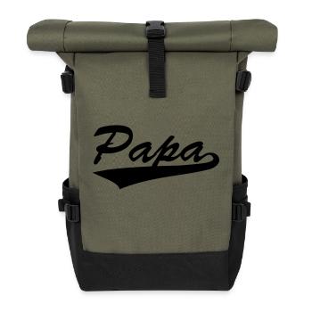 Papa - Rolltop Rucksack - Olive/Schwarz - Vorne