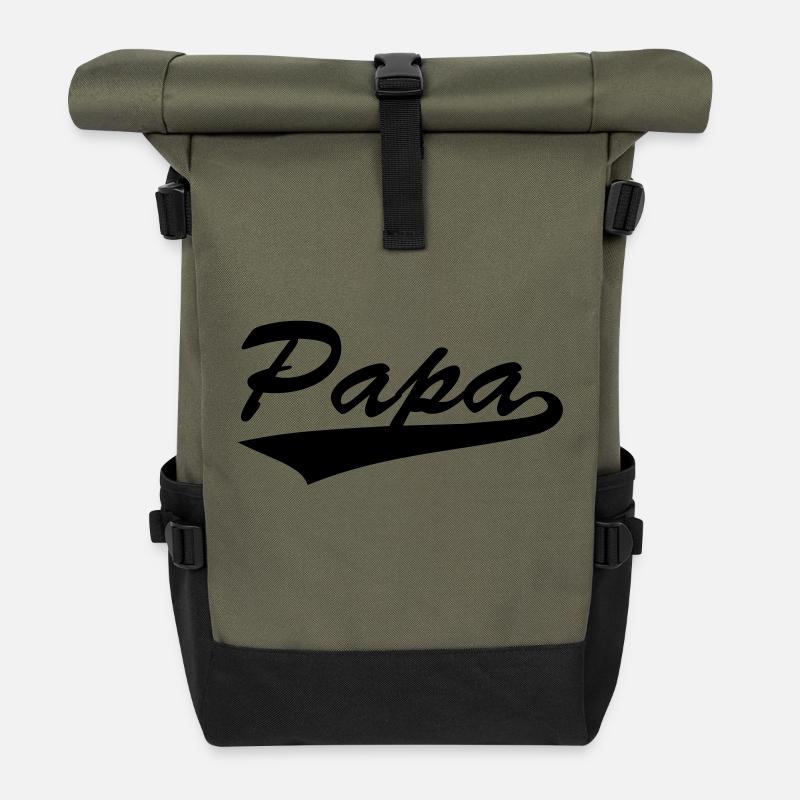 Papa - Rolltop Rucksack - Olive/Schwarz