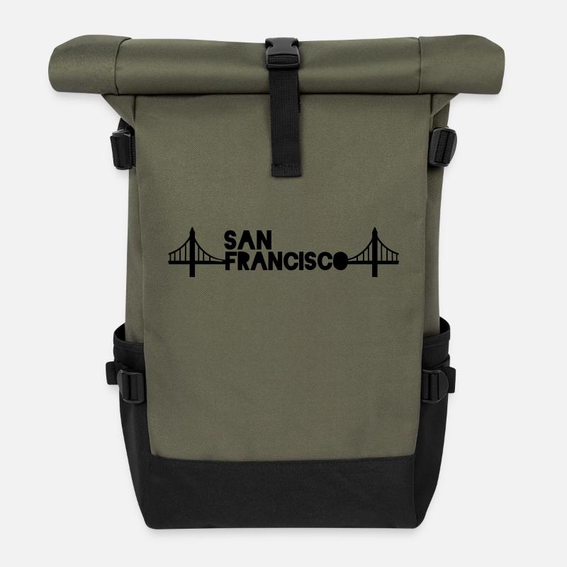 San Francisco - Rolltop Rucksack - Olive/Schwarz