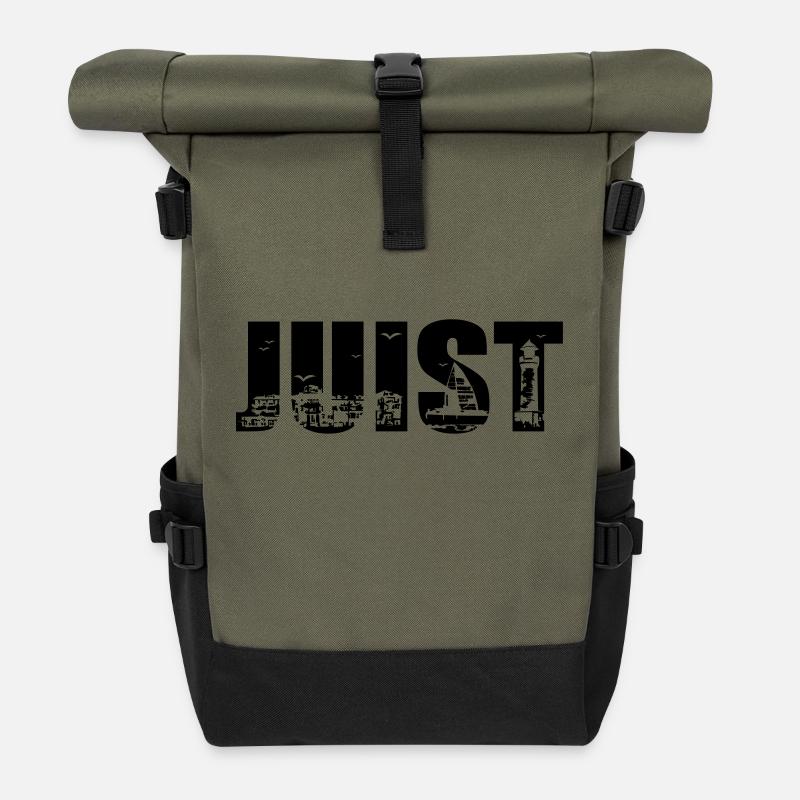 Juist Skyline - Rolltop Rucksack - Olive/Schwarz