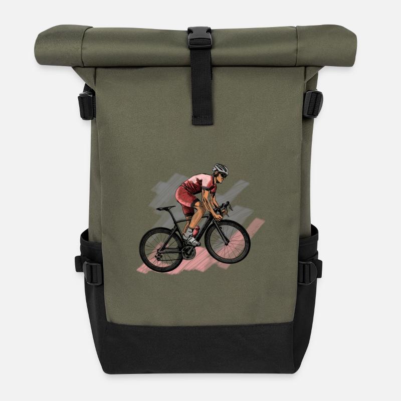 Rennrad - Rolltop Rucksack - Olive/Schwarz