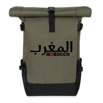 Morocco - Roll Top Backpack - olive/black - Front