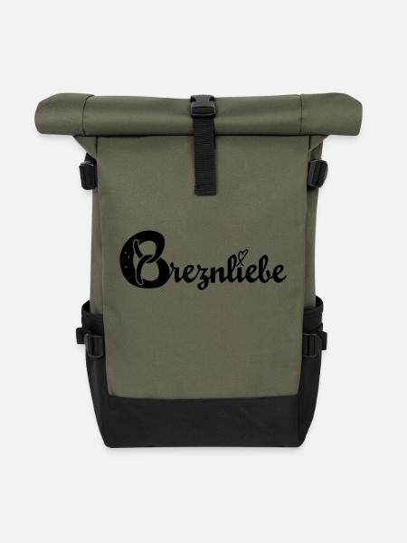 Breznliebe für München! - Rolltop Rucksack - Olive/Schwarz