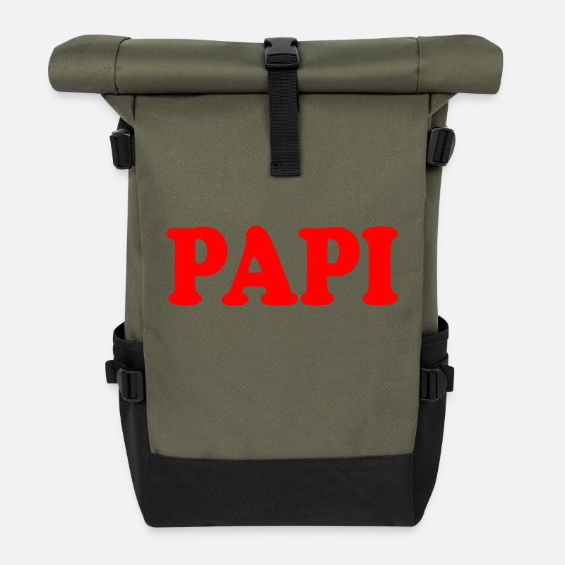 Papi - Rolltop Rucksack - Olive/Schwarz