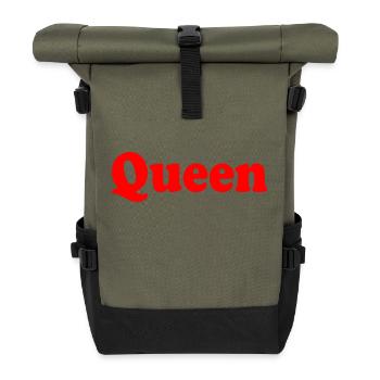Queen - Roll Top Backpack - olive/black - Front