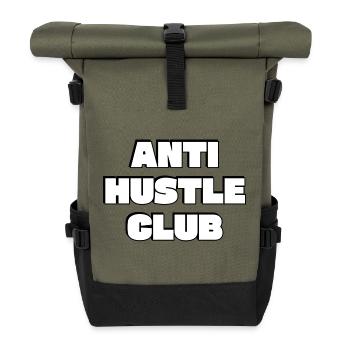 Anti-Hustle-Club - Rolltop Rucksack - Olive/Schwarz - Vorne
