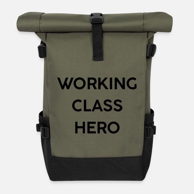 Held der Arbeiterklasse - Rolltop Rucksack - Olive/Schwarz