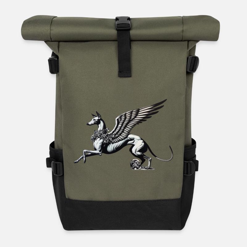 Ángel Guardián Nr4 - Sac à dos roll top - olive/noir