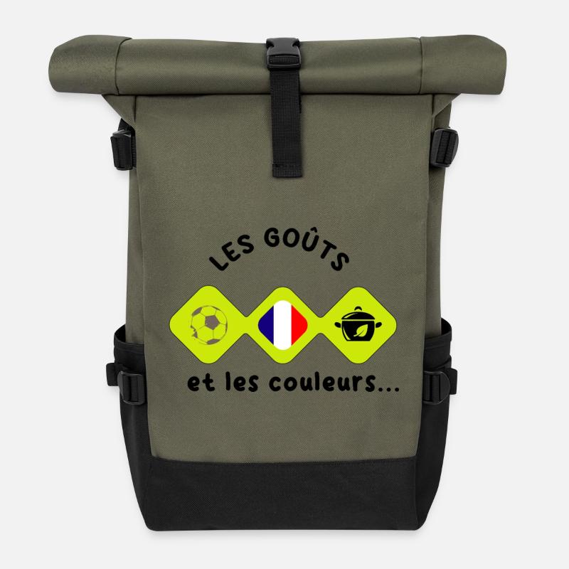 Les_gouts_et_les_couleurs... - Sac à dos roll top - olive/noir