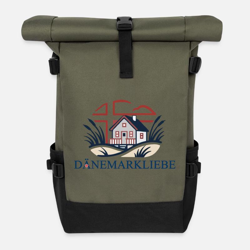 Dänemarkliebe - Ein Statement mit Aussagekraft - Rolltop Rucksack - Olive/Schwarz