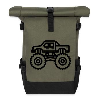 monster truck - Sac à dos roll top - olive/noir - Devant