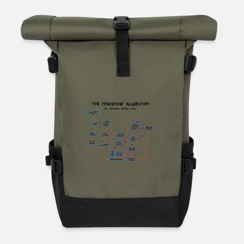 friendship algorithmus - Rolltop Rucksack - Olive/Schwarz