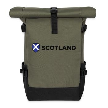 National Flag Of Scotland - Roll Top Backpack - olive/black - Front