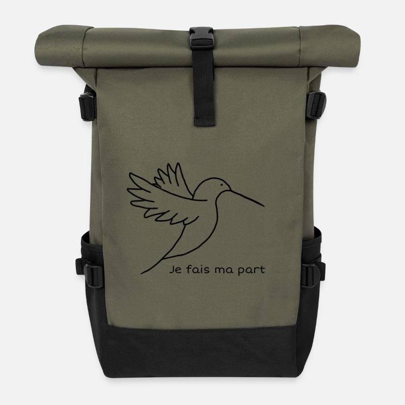 Colibri - Sac à dos roll top - olive/noir