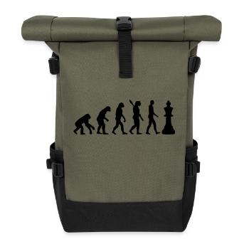 Schach - Rolltop Rucksack - Olive/Schwarz - Vorne