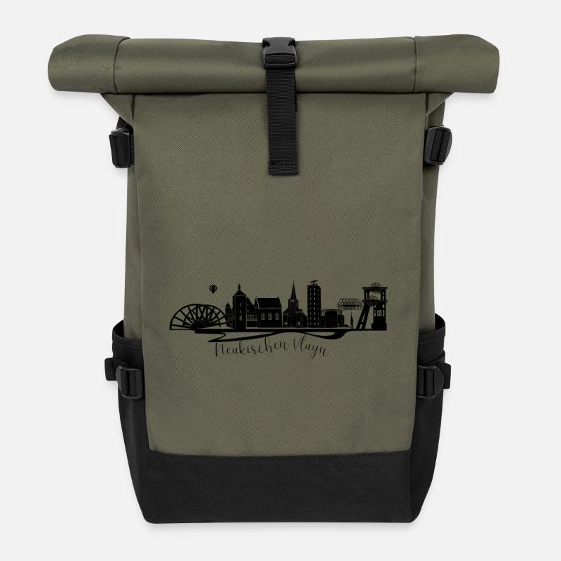 Stadtlandschaft . Neukirchen Vluyn  - Rolltop Rucksack - Olive/Schwarz