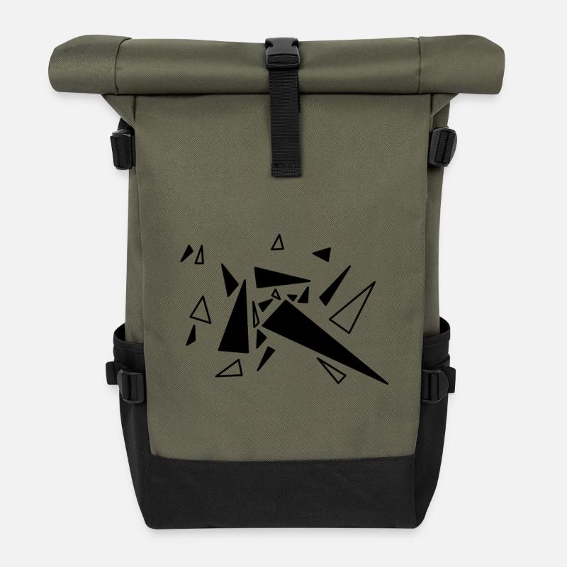 Dreieck - Rolltop Rucksack - Olive/Schwarz
