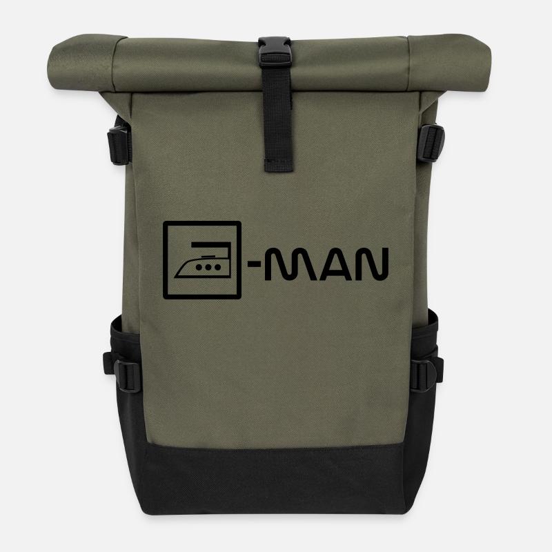 planche homme - Sac à dos roll top - olive/noir