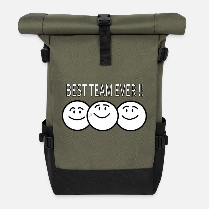 best team ever !! - Rolltop Rucksack - Olive/Schwarz