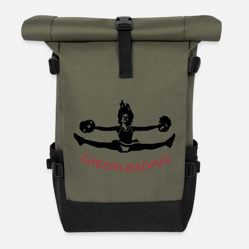 cheerleading - Sac à dos roll top - olive/noir