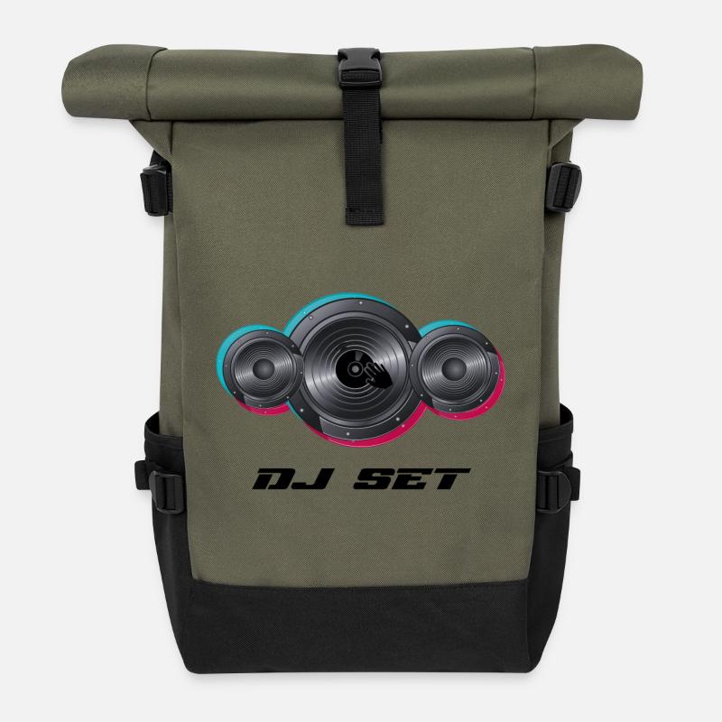 DJ - Roll Top Backpack - olive/black