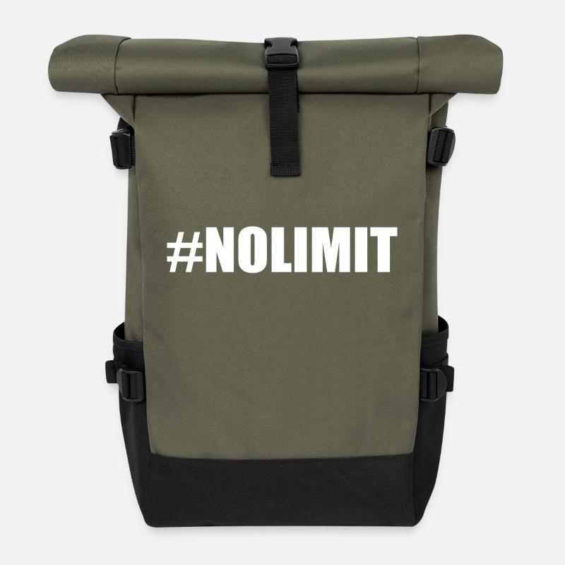 No limit - Rolltop Rucksack - Olive/Schwarz