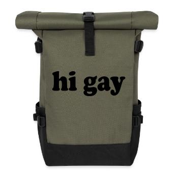 Gay - Sac à dos roll top - olive/noir - Devant