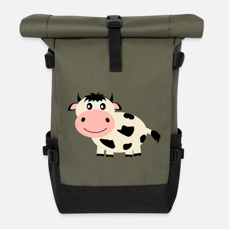 Kuh - Rolltop Rucksack - Olive/Schwarz