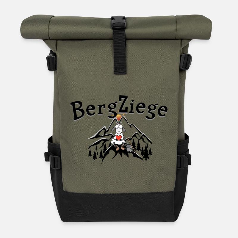 Wander Bergziege - Rolltop Rucksack - Olive/Schwarz