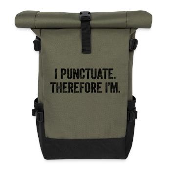 Sarcasme pour les fans de grammaire - Sac à dos roll top - olive/noir - Devant