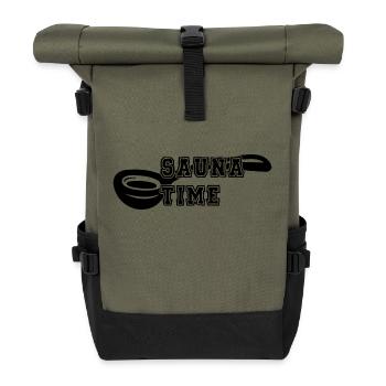 Sauna Wellness Spa - Rolltop Rucksack - Olive/Schwarz - Vorne