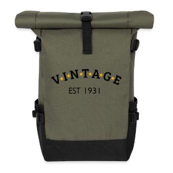Jahrgang ist 1931 - Rolltop Rucksack - Olive/Schwarz - Vorne