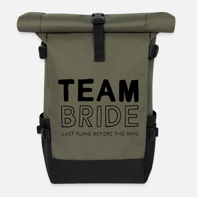 Team Bride - Roll Top Backpack - olive/black