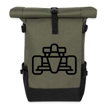 Race Car - Roll Top Backpack - olive/black - Front