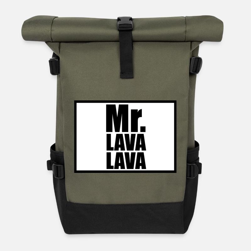 Mr Lava Lava - Roll Top Backpack - olive/black