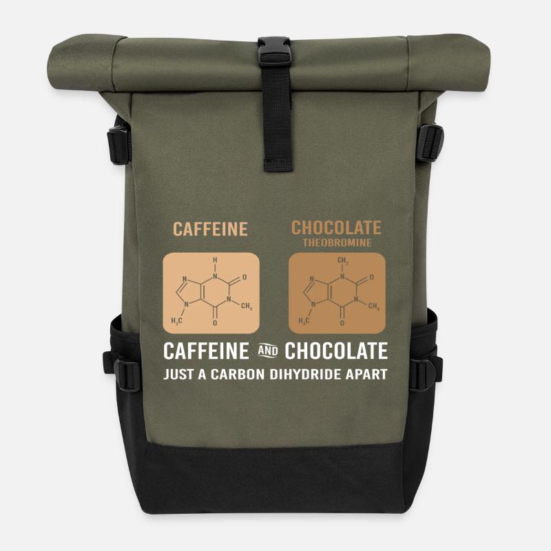 Chemie Wissenschaft Physik Labor Strukturformel - Rolltop Rucksack - Olive/Schwarz