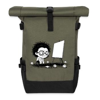 Artiste Blocage Créatif Toile Vide Manga - Sac à dos roll top - olive/noir - Devant