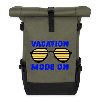 Vacation mode on - Roll Top Backpack - olive/black - Front