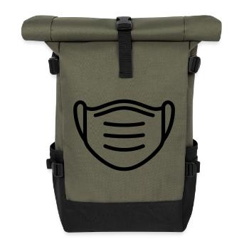 Maske - Rolltop Rucksack - Olive/Schwarz - Vorne