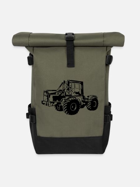 Kirovets K700 K700A Trakt - Rolltop Rucksack - Olive/Schwarz