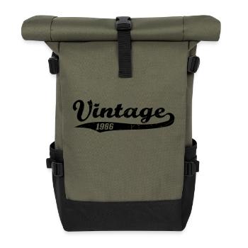 Vintage 1986 - Sac à dos roll top - olive/noir - Devant