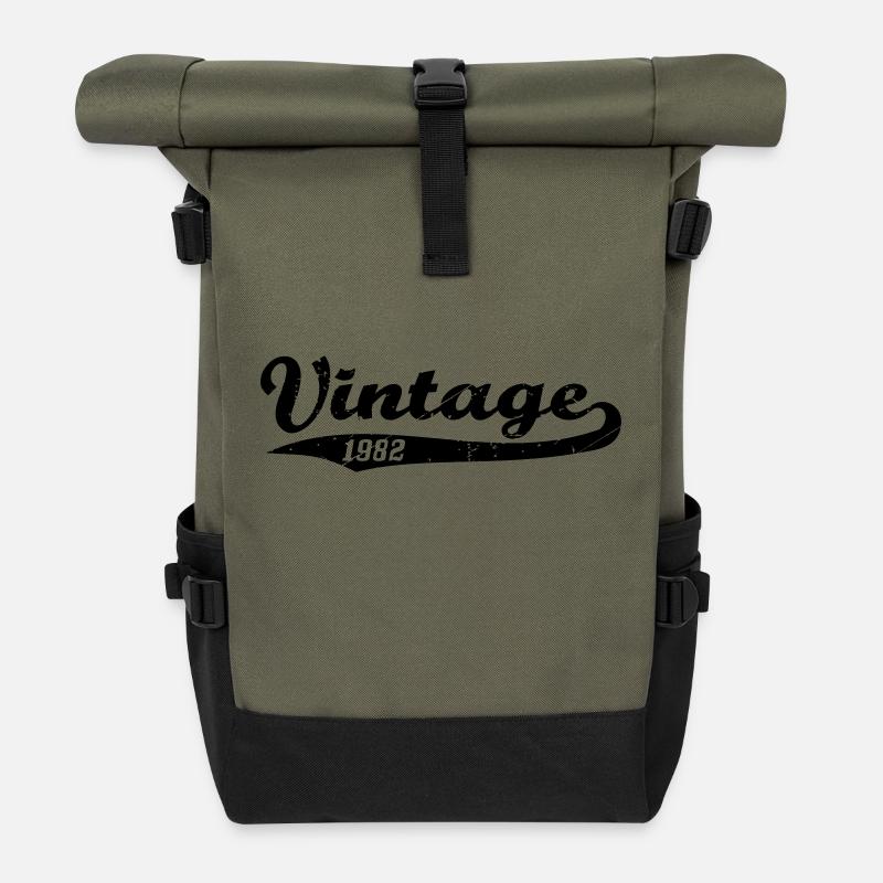 Vintage 1982 - Rolltop Rucksack - Olive/Schwarz