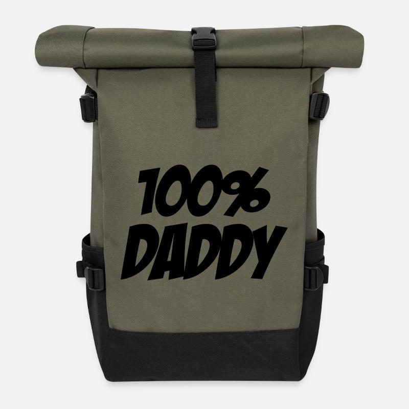 100% Daddy - Sac à dos roll top - olive/noir